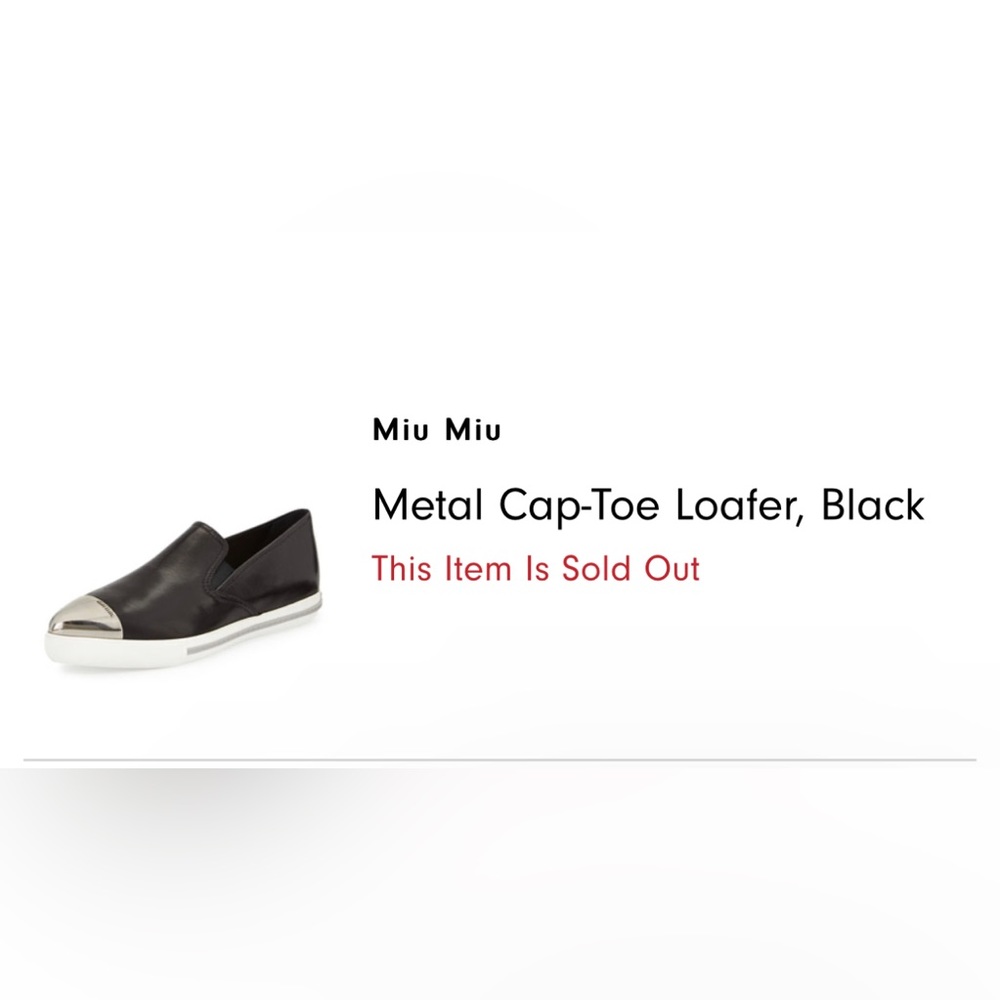 Miu Miu
Metal-Toe Leather Skate Shoes 40.5